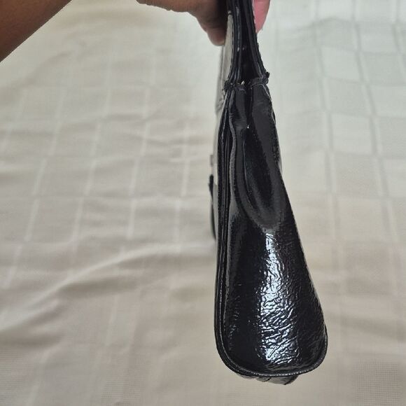 Guess Clutch Black Handbag with Silver Accents - Picture 7 of 16